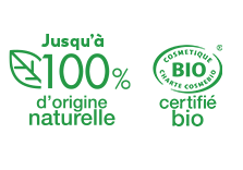 Logos certifiés bio, jusqu'à 100% d'origine naturelle